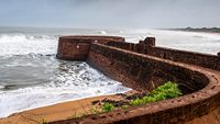 Landscape of the Old ruins of Fort Aguada on the seashores of Goa ; Shutterstock ID 1564650607; purchase_order: -; job: -; client: -; other: -