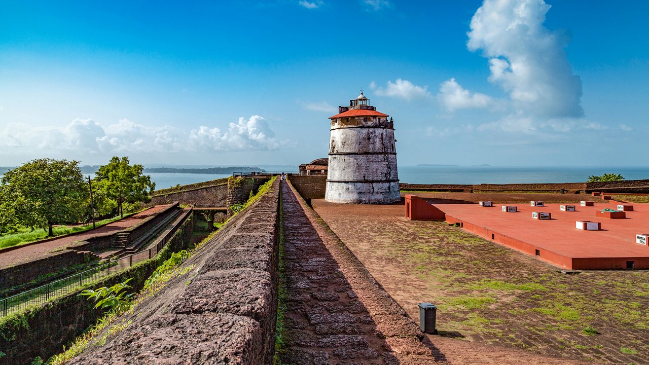 Aguada Fort - North Goa - Seventeenth-century Portuguese fort standing in Goa, India, on Sinquerim Beach; Shutterstock ID 1065727913; purchase_order: -; job: -; client: -; other: -