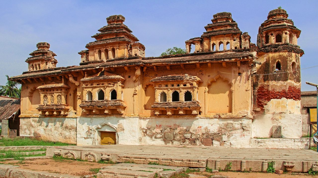 Old Palace Gagan Mahal in Anegundi in Hampi, Karnataka, India. Unesco World Heritage Site. The famous tourist destination from GOA.