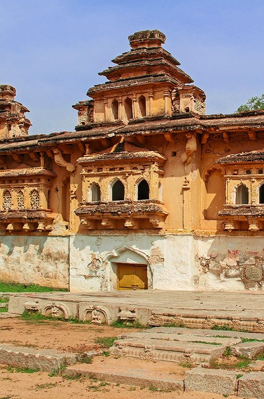 Old Palace Gagan Mahal in Anegundi in Hampi, Karnataka, India. Unesco World Heritage Site. The famous tourist destination from GOA.