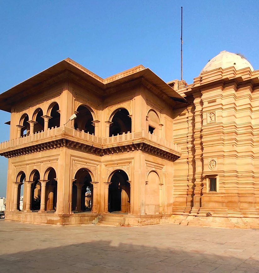 A side view of Temple Ganga Mandir at Bharatpur, Rajasthan,India