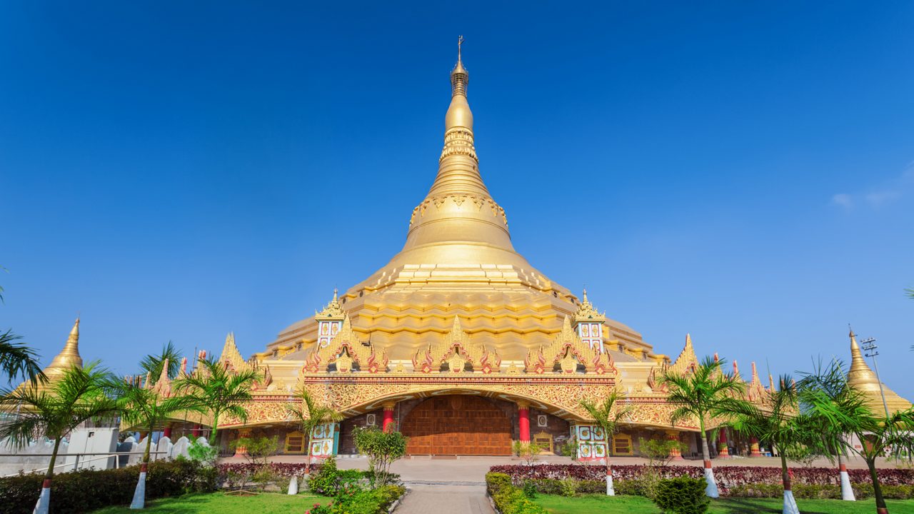 The Global Vipassana Pagoda is a Meditation Hall in Mumbai, India