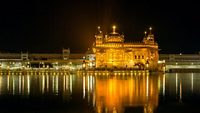 Golden Temple (Harmandir Sahib) at night in Amritsar, Punjab, India; Shutterstock ID 520919071; purchase_order: -; job: -; client: -; other: -