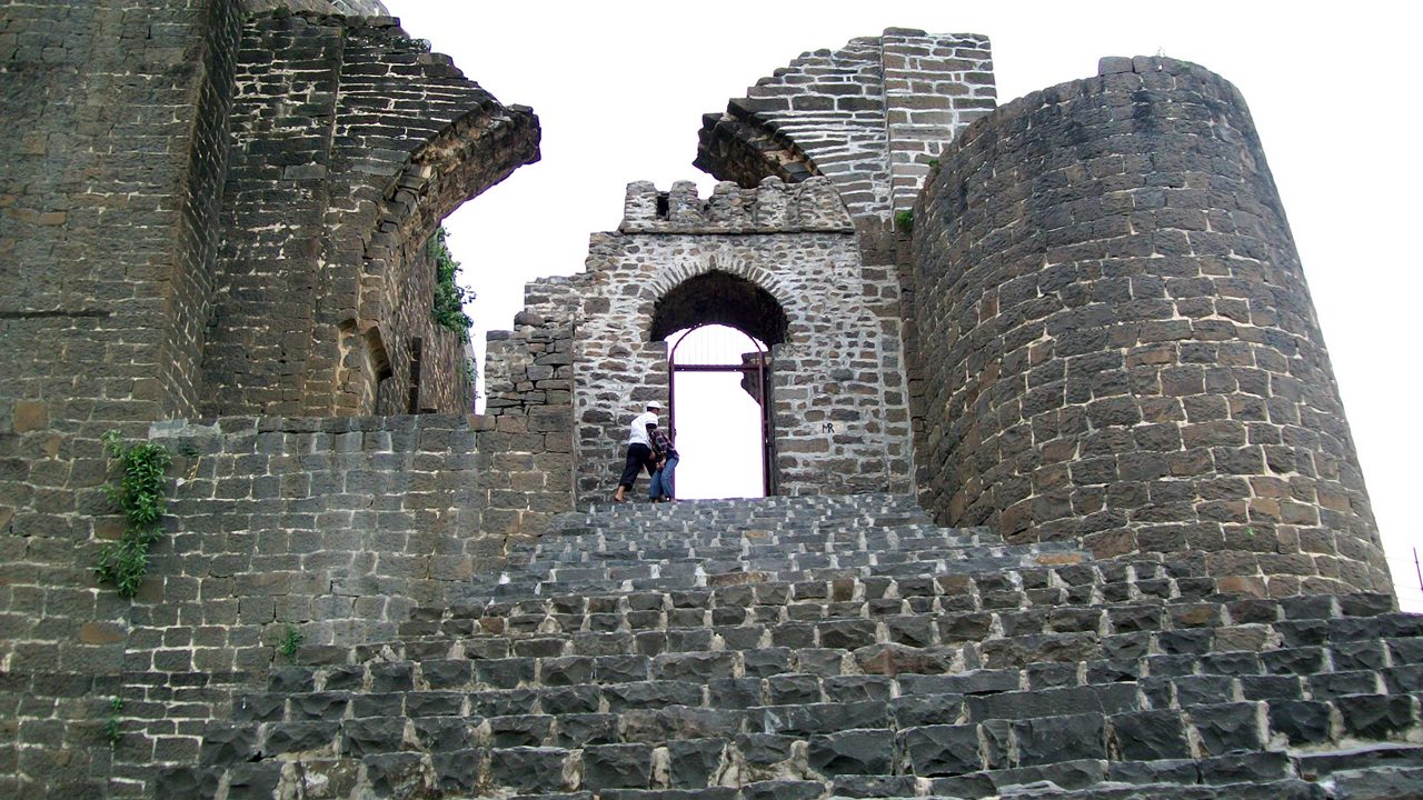 India karnataka Gulbarga Kalaburagi   Historical  fort Up Stair & Main Door Wall Broken 