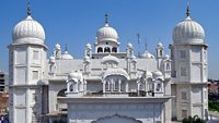 Front View of Gurudwara Dukhniwaran Sahib Ludhiana, Punjab captured on October 2020