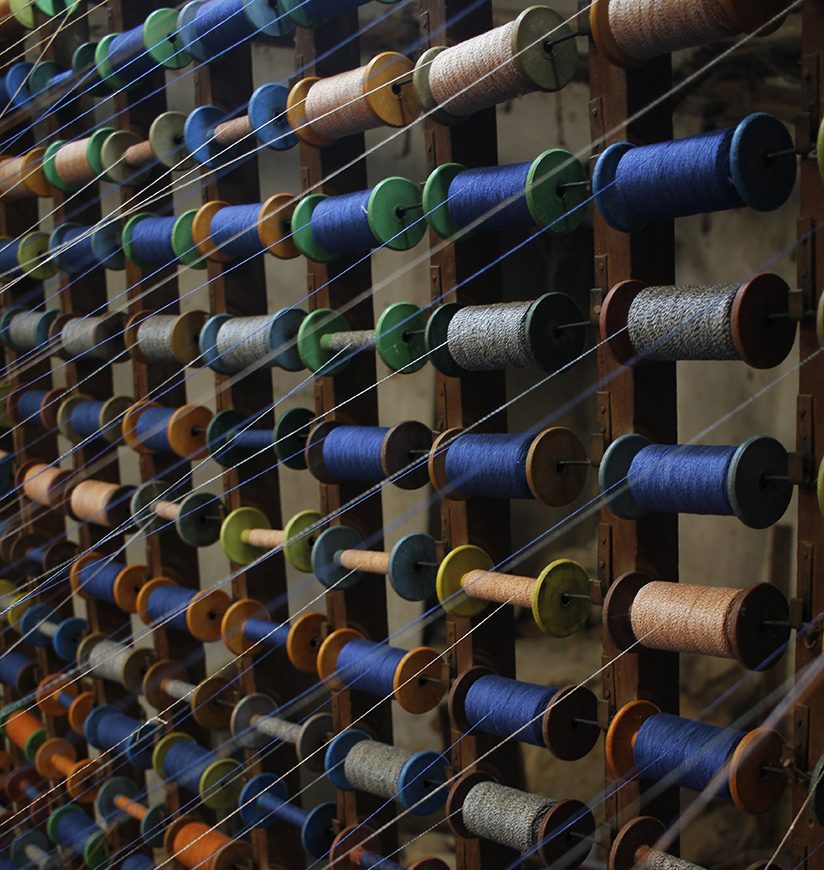 This was pictured at a handloom factory in Telangana, India. 