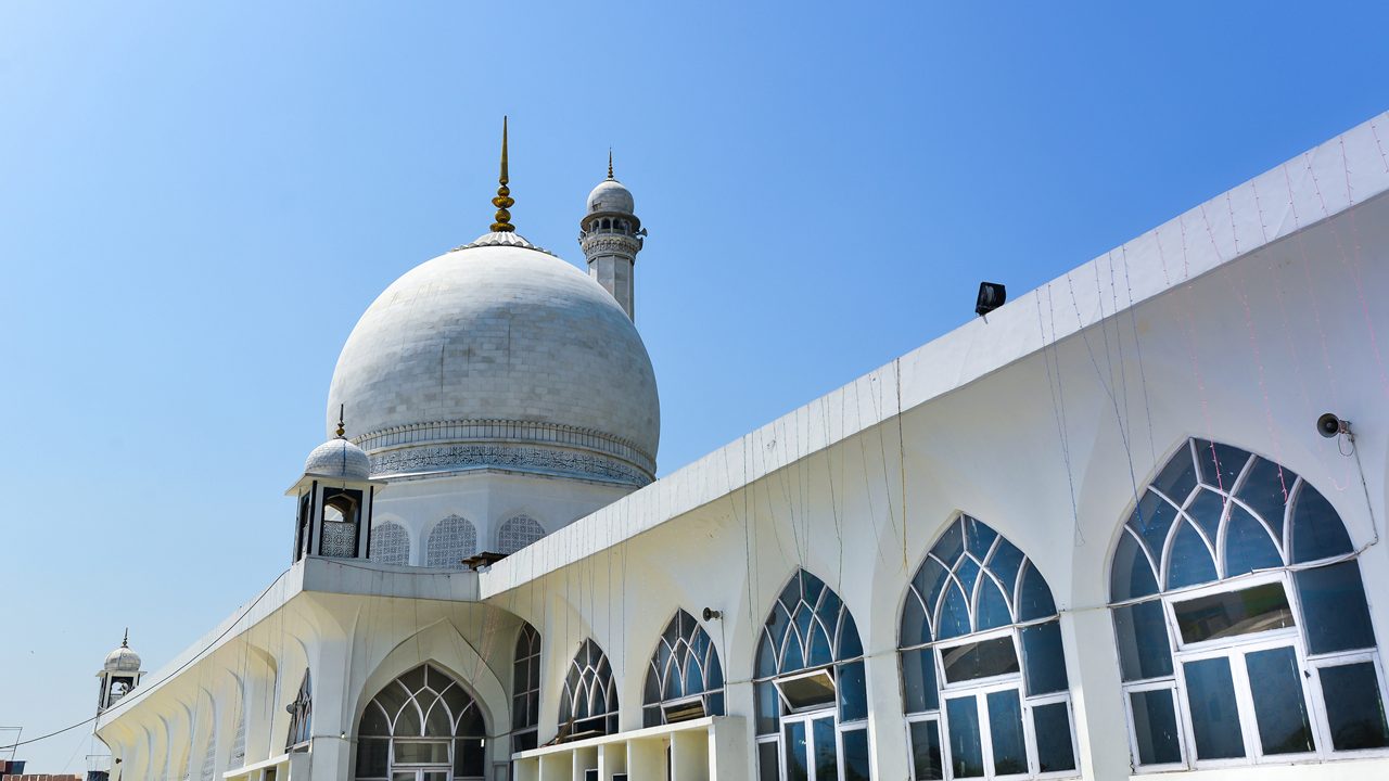 Hazratbal white marble shrine in Srinagar India; Shutterstock ID 661804864; purchase_order: -; job: -; client: -; other: -