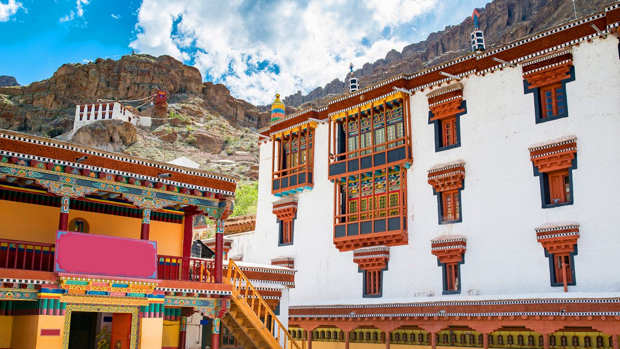 Hemis monastery with sideview, Leh, Ladakh, Jammu and Kashmir, India