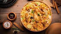 Dum Handi chicken Biryani is prepared in an earthen or clay pot called Haandi. Popular Indian non vegetarian food