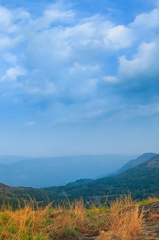 Beautiful view of Ilaveezhapoonchira, a tourist destination located in Melukavu village in Kottayam district near Kanjar, Kerala, India.