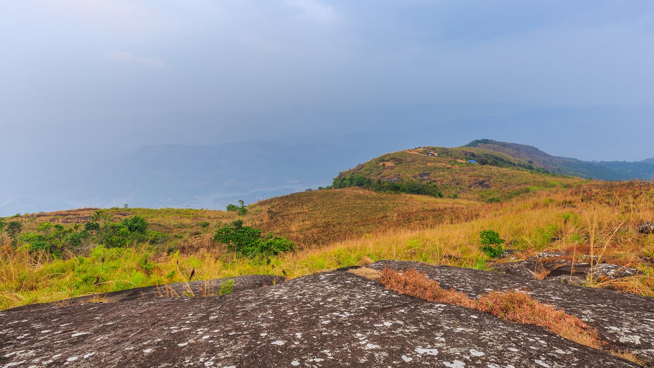 Beautiful view of Ilaveezhapoonchira, a tourist destination located in Melukavu village in Kottayam district near Kanjar, Kerala, India.