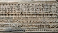 Stone carvings at Jagdish Temple, Udaipur, Rajasthan State, India. This 79 feet high temple has been in continuous worship since 1651.; Shutterstock ID 1062927494; purchase_order: -; job: -; client: -; other: -