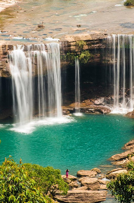 Beautiful Krangsuri waterfalls near Jowai Meghalaya