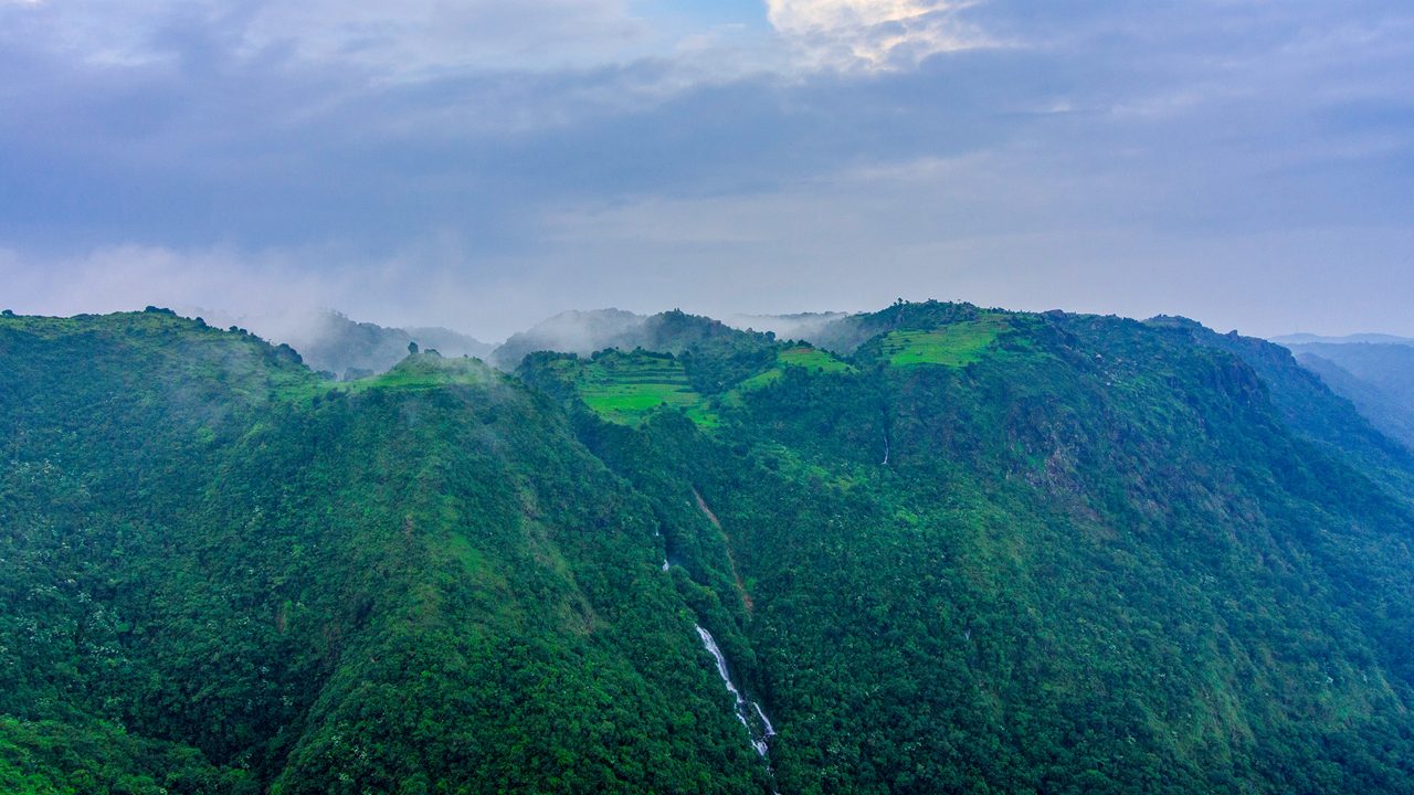 Plateau in Meghalaya on Shillong-Jowai Road
