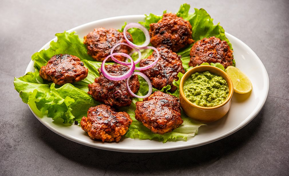 Tunde Ke Kabab, also known as Buffalo, chicken or meat galouti kebab, is a soft dish made out of minced meat which is popular in India