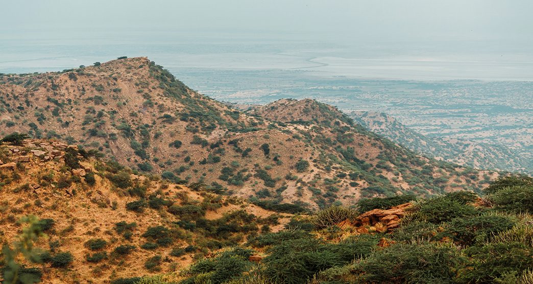 View of the hills at Kalo Dungar in Kutch, Gujarat, India