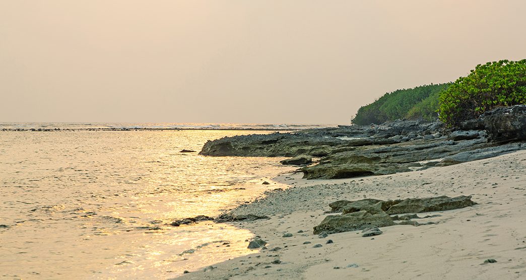 Lakshadweep, India - March 15, 2022: Sunset at Kalpeni Island Lakshadweep