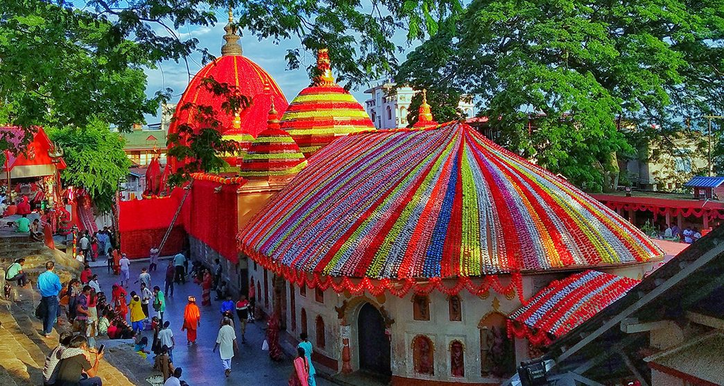 PHOTO OF KAMAKHYA TEMPLE DECORATED WITH FLOWERS DURING DURGA POOJA; Shutterstock ID 1563170251; purchase_order: -; job: -; client: -; other: -