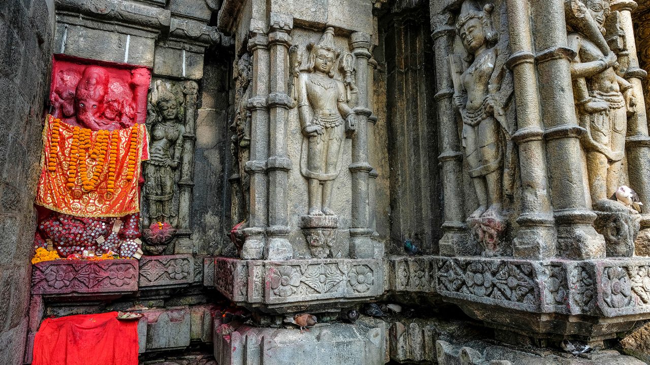 Detail of the Kamakhya Temple in Guwahati in the state of Assam, India. It is a Sakta temple dedicated to the mother goddess Kamakhya.; Shutterstock ID 1903393489; purchase_order: -; job: -; client: -; other: -