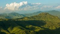 A view of the green hills that surround the city of Lunglei in Mizoram