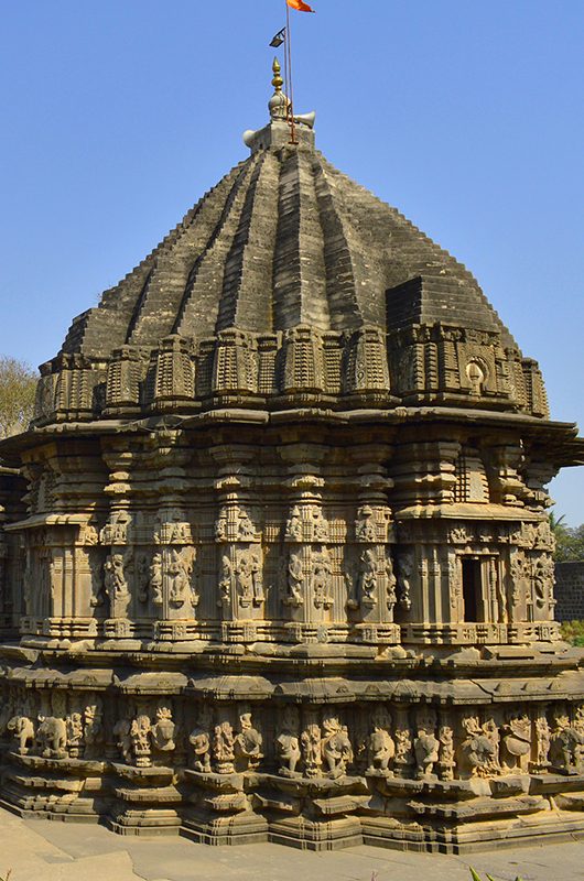 Carved exterior view of Kopeshwar Temple, Khidrapur, Maharashtra