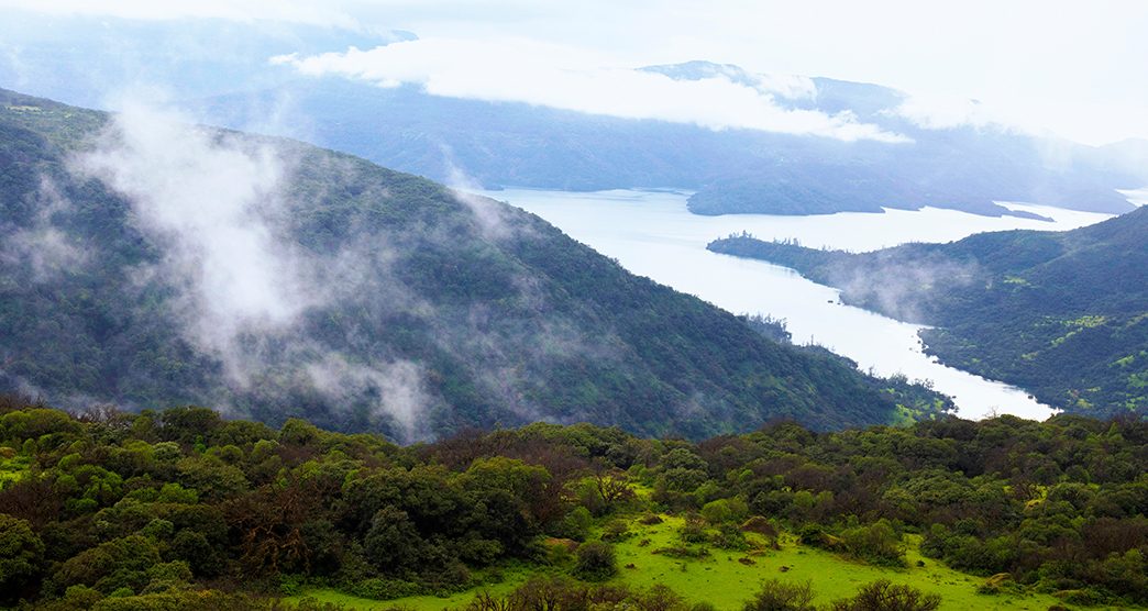 View of Koyna Backwaters from Maharashtra state of India