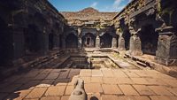 The very old Krishnabai temple of lord Shiva, at old Mahabaleshwar, India