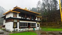 Beautiful Lachung Monastery at small village of north Sikkim, India. Selective focus.