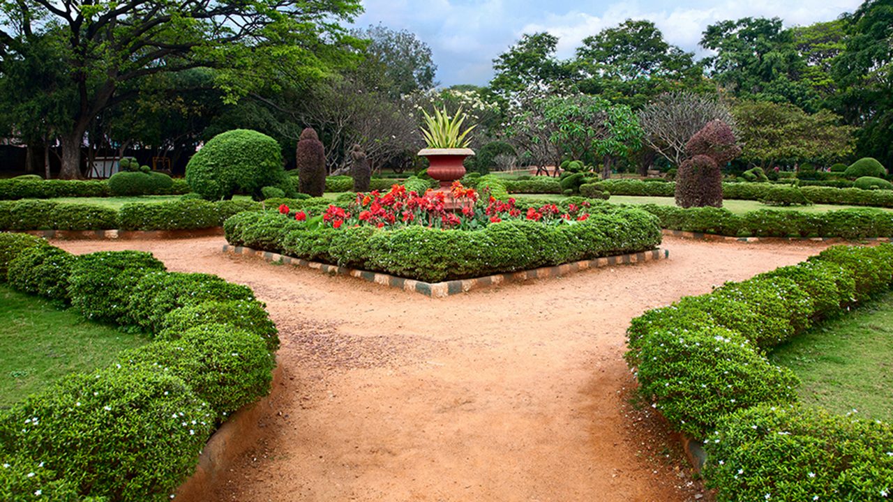 Beautiful view of Lalbagh botanical garden in Bangalore, Karnataka, India