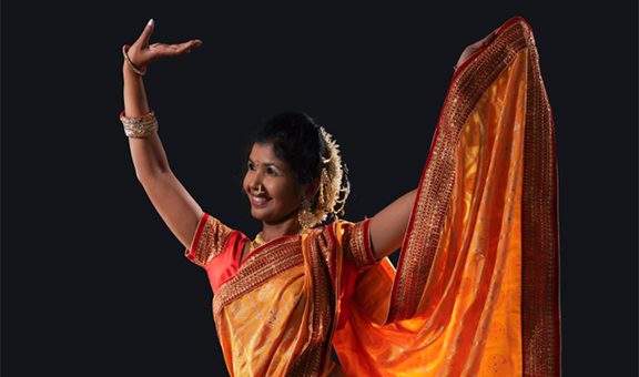 Indian Lady performing local folk dance  called lavani