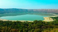 lonar crater lake ...... This lake, which lies in a basalt impact structure, is both saline and alkaline in nature. Geologists, ecologists, archaeologists, naturalists