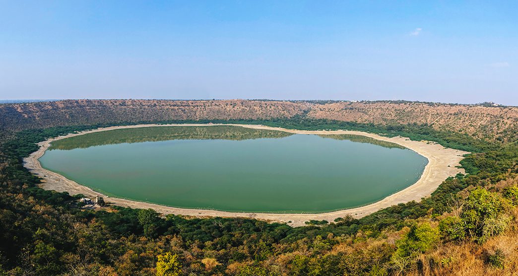 Hyper velocity asteroid impact crater at Lonar in Central Maharashtra, India