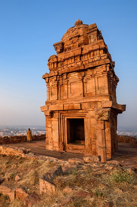 Lower Shivalaya near Badami Caves, Badami, Karnataka State, India. Built in 6th-7th century AD. It is unesco heritage site and place of amazing chalukya dynasty sotne art.