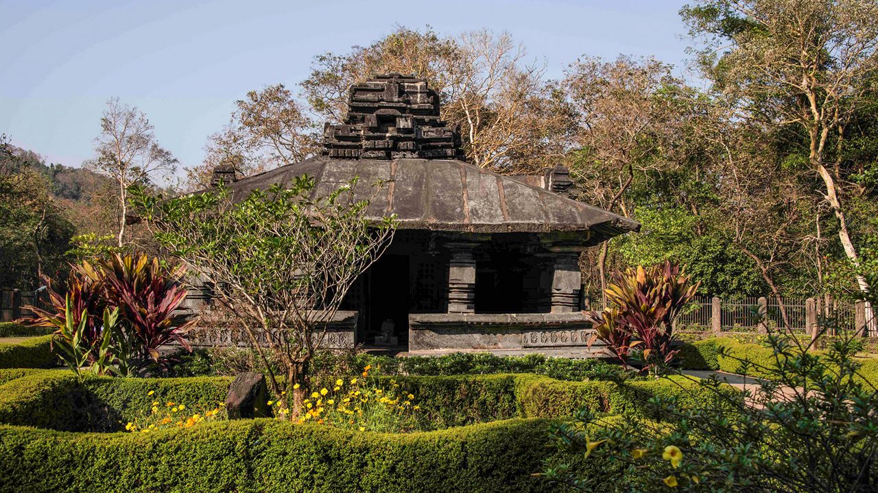 Temple in Tambdi Surla, Goa, made of black stone.; Shutterstock ID 1153968172; purchase_order: -; job: -; client: -; other: -
