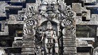 Kirtimukha on the carving of Lord Vishnu at Mahadev Temple, 12th-century temple, located at Tambdi Surla, Goa State, India; Shutterstock ID 1327751039; purchase_order: -; job: -; client: -; other: -