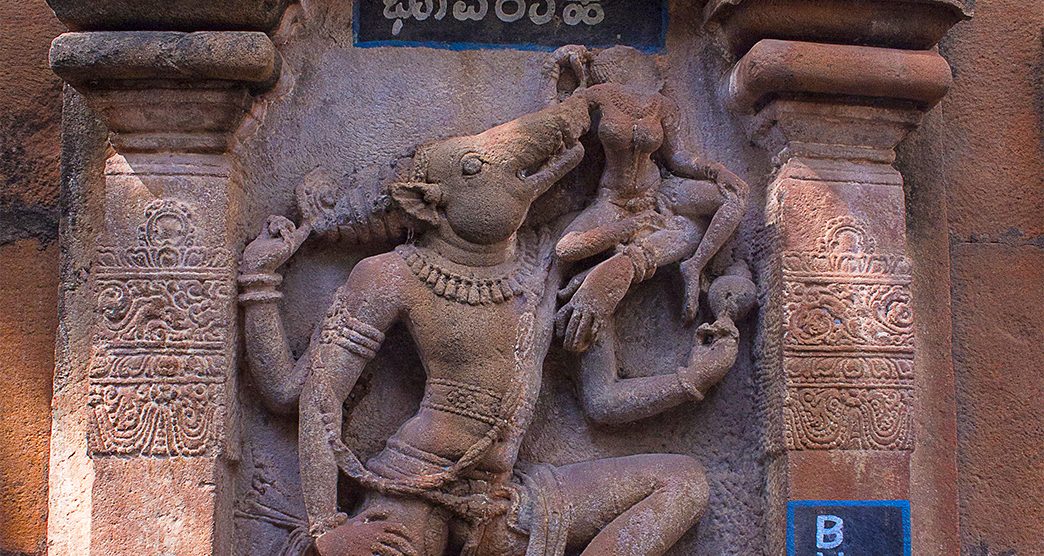 Bhoovarha, Boar incarnation of Vishnu. Mahakuta Temples, Badami, Karnataka