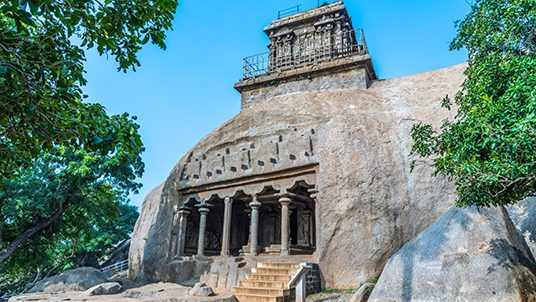 "A Buddha statue - Monolithic handmade statues found in the streets of Mahabalipuram, Tamilnadu, South India"