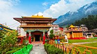 Buddhist Monastery and Temple in Manali town, Himachal Pradesh state of India