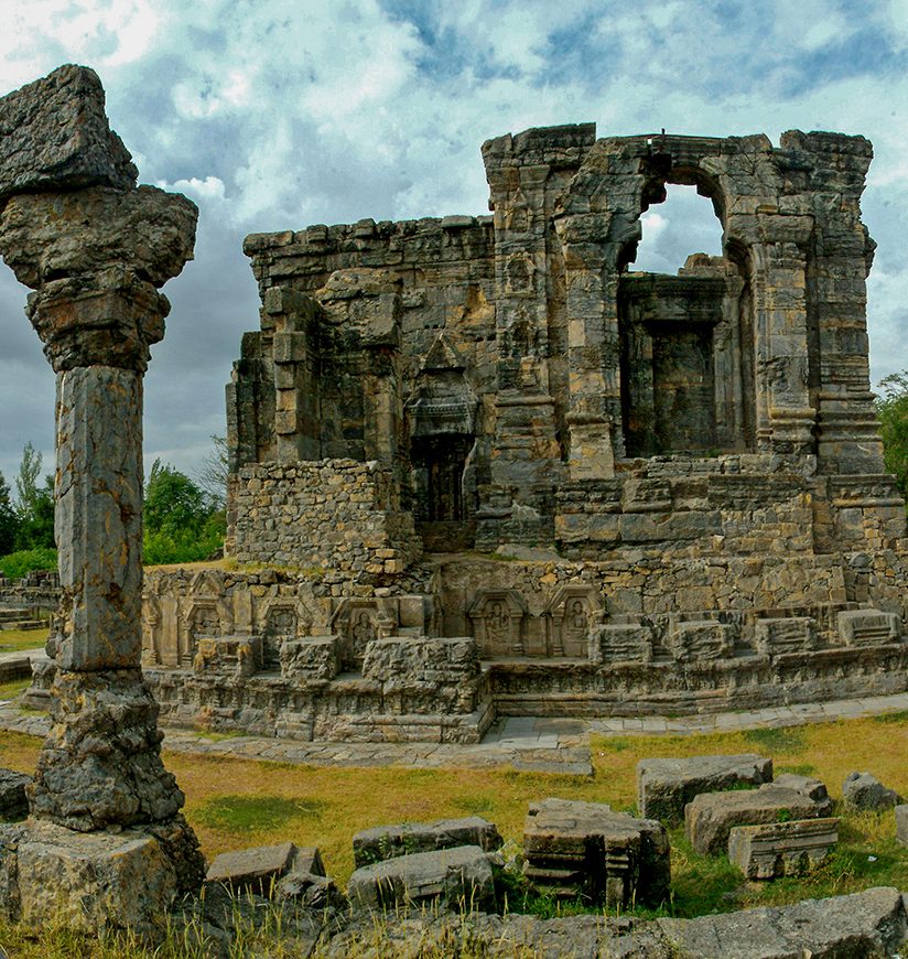 Historical Ancient Martand Sun Temple - The Pride of Kashmir. Jammu and Kashmir, India.