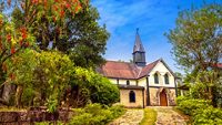 Church of Epiphany. Mawlynnong village, Meghalaya, North East India. It was declared the cleanest village in India.