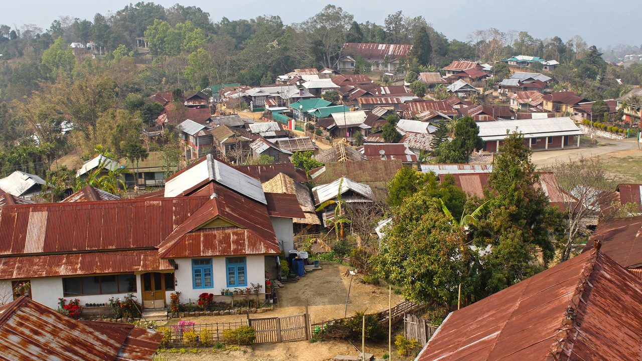 A panoramic view of the Mopungchuket Village, Nagaland