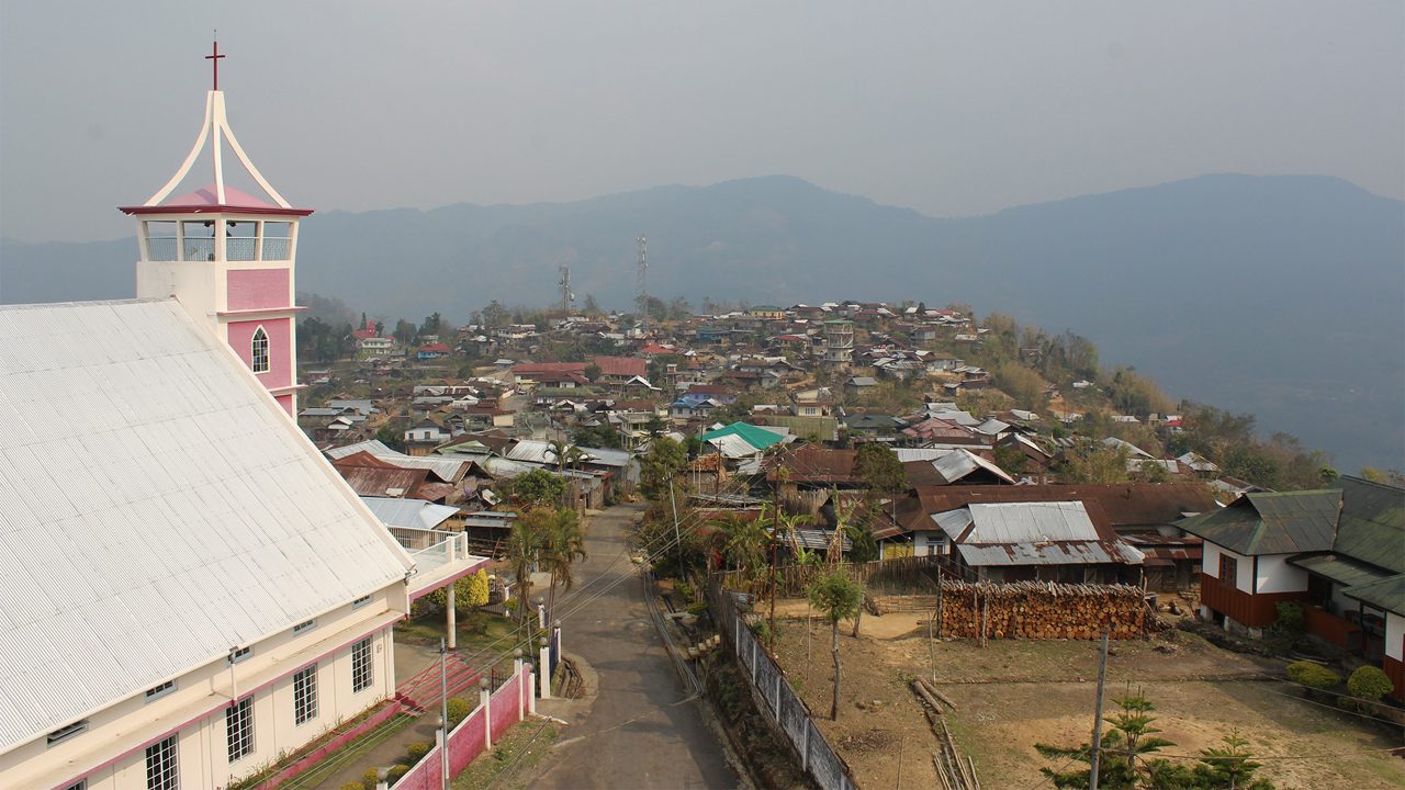 A panoramic view of the Mopungchuket Village, Nagaland