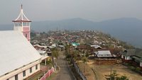 A panoramic view of the Mopungchuket Village, Nagaland