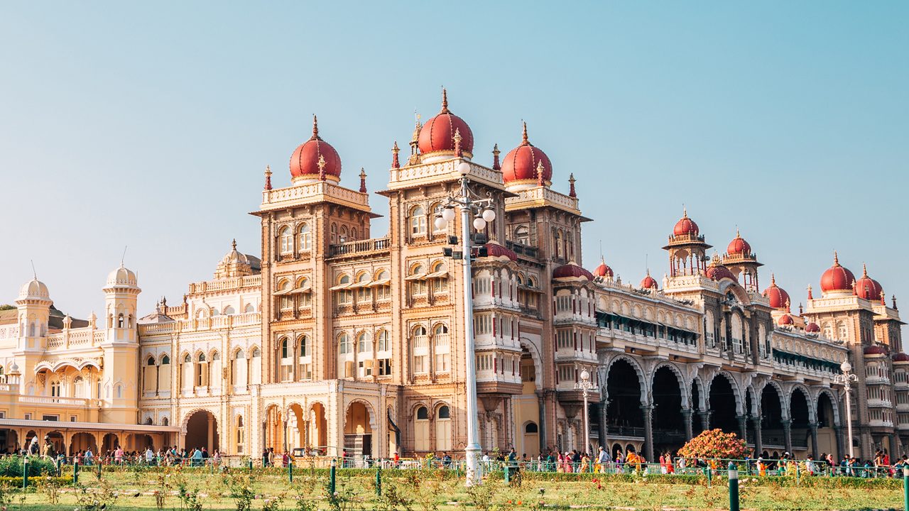 Mysore Palace historical architecture in Mysore, India