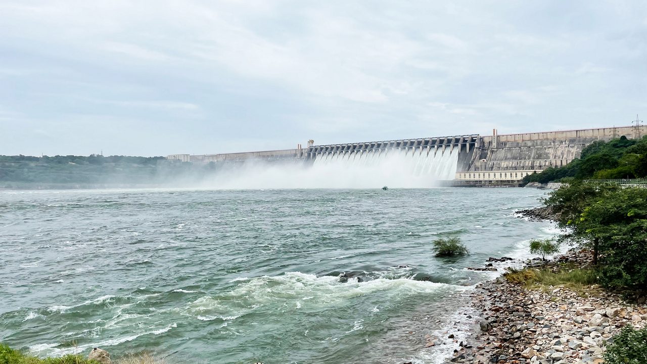 Nagarjuna sagar dam near Hyderabad Telangana