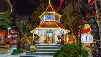 Uttarakhand, India, October 25,2018: Famous Naini temple decorated with lights at Nainital Uttarakhand India.