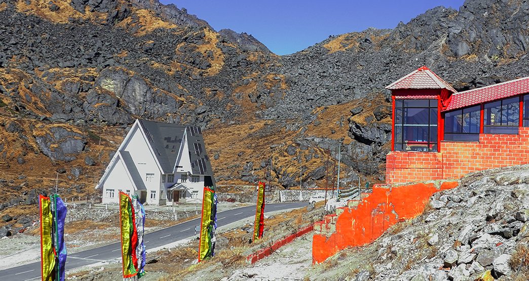 nathu la pass, high himalayan mountain pass is the international boundary between india and china, popular tourist place in east sikkim