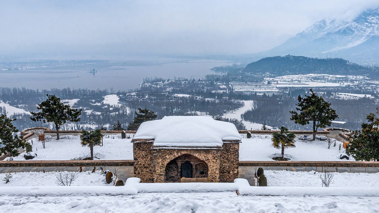 A beautiful view landscape of Pari Mahal in winter season, srinagar, kashmir, india; Shutterstock ID 2044050221; purchase_order: -; job: -; client: -; other: -