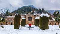 A beautiful view landscape of Pari Mahal in winter season, srinagar, kashmir, india; Shutterstock ID 1988170505; purchase_order: -; job: -; client: -; other: -