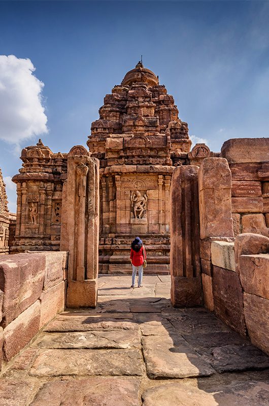 The Mallikarjuna Temple at Pattadakal temple complex, dating to the 7th-8th century, the early Chalukya period, Karnataka, India